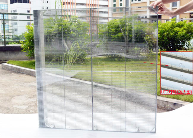 ����ķ��� LED͸����ʾ�����弰����ϸ�ڷŴ�ͼ